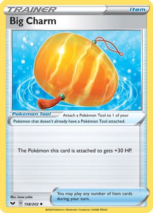 Big Charm 158/202 - Reverse Holofoil SWSH01 Sword & Shield Base Set - Uncommon