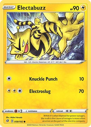 Electabuzz 058/192 SWSH02 Rebel Clash - Common