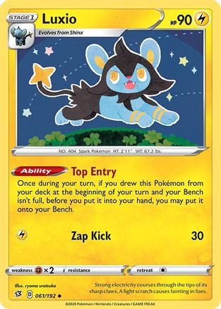 Luxio 061/192 - Reverse Holofoil SWSH02 Rebel Clash - Uncommon