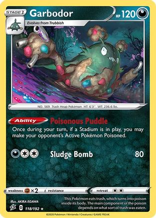 Garbodor 118/192 SWSH02 Rebel Clash - Rare
