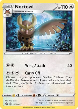 Noctowl SWSH027 - Holofoil SWSH Sword & Shield Promo Cards - Promo