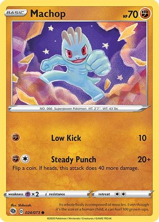 Machop 024/73 - Reverse Holofoil Champions Path - Common