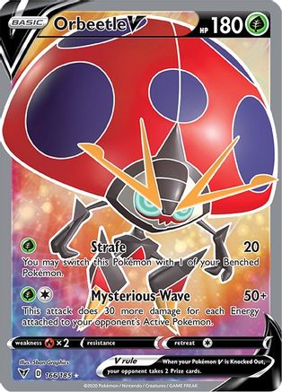Orbeetle V (Full Art) 166/185 - Holofoil SWSH04 Vivid Voltage - Ultra Rare