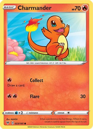 Charmander 023/185 - Reverse Holofoil SWSH04 Vivid Voltage - Common
