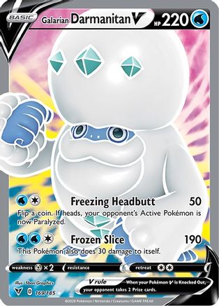 Galarian Darmanitan V (Full Art) 169/185 - Holofoil SWSH04 Vivid Voltage - Ultra Rare