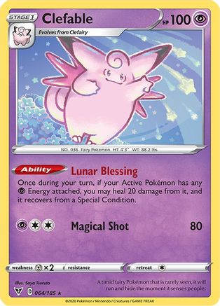 Clefable 064/185 - Reverse Holofoil SWSH04 Vivid Voltage - Rare
