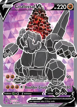 Coalossal V (Full Art) 173/185 - Holofoil SWSH04 Vivid Voltage - Ultra Rare