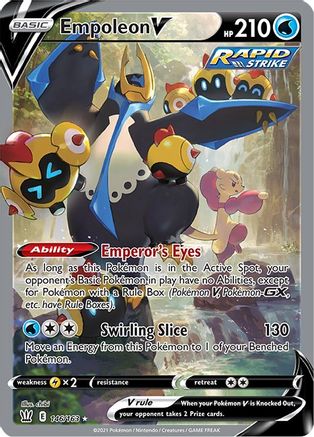 Empoleon V (Alternate Full Art) 146/163 - Holofoil SWSH05 Battle Styles - Ultra Rare