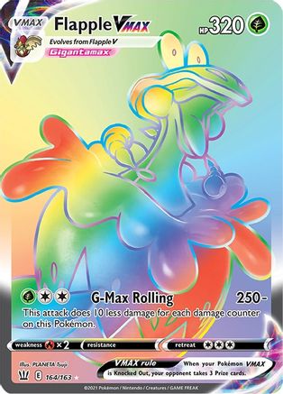 Flapple VMAX (Secret) 164/163 - Holofoil SWSH05 Battle Styles - Secret Rare