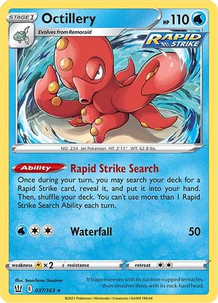 Octillery 037/163 - Holofoil SWSH05 Battle Styles - Holo Rare