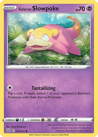 Galarian Slowpoke 054/163 - Reverse Holofoil SWSH05 Battle Styles - Common