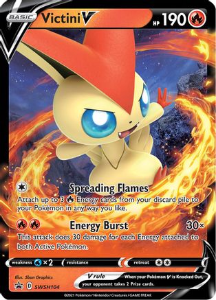 Victini V SWSH104 - Holofoil SWSH Sword & Shield Promo Cards - Promo