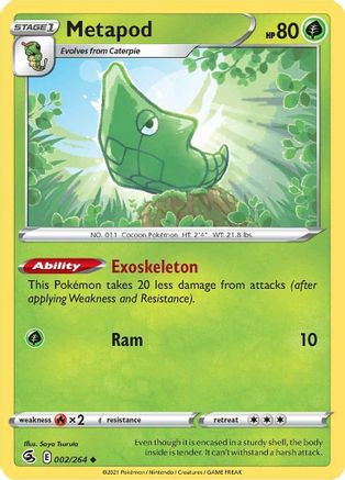 Metapod 002/264 SWSH08 Fusion Strike - Uncommon
