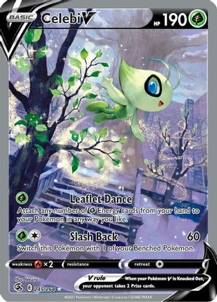 Celebi V (Alternate Full Art) 245/264 - Holofoil SWSH08 Fusion Strike - Ultra Rare