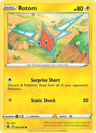 Rotom 094/264 - Reverse Holofoil SWSH08 Fusion Strike - Common
