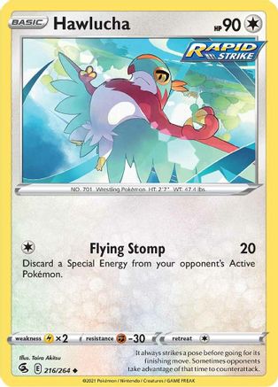 Hawlucha 216/264 SWSH08 Fusion Strike - Uncommon