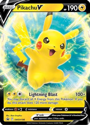 Pikachu V SWSH198 - Holofoil SWSH Sword & Shield Promo Cards - Promo