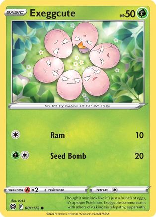 Exeggcute 001/172 SWSH09 Brilliant Stars - Common