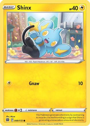 Shinx 049/172 - Reverse Holofoil SWSH09 Brilliant Stars - Common
