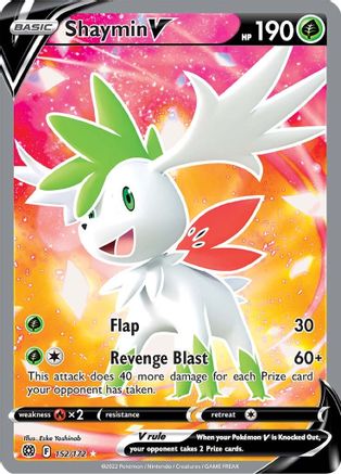 Shaymin V (Full Art) 152/172 - Holofoil SWSH09 Brilliant Stars - Ultra Rare