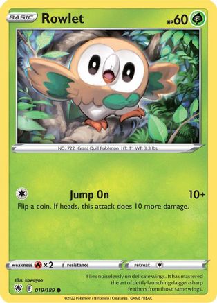 Rowlet 019/189 SWSH10 Astral Radiance - Common