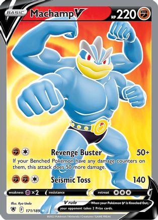 Machamp V (Full Art) 171/189 - Holofoil SWSH10 Astral Radiance - Ultra Rare