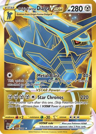 Origin Forme Dialga VSTAR 210/189 - Holofoil SWSH10 Astral Radiance - Secret Rare