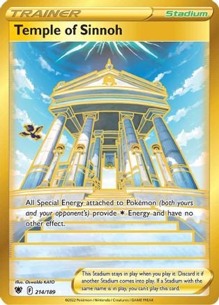 Temple of Sinnoh (Secret) 214/189 - Holofoil SWSH10 Astral Radiance - Secret Rare