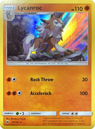 Lycanroc 076/147 - Holofoil Miscellaneous Cards & Products - Promo