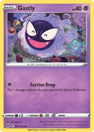 Gastly 064/196 - Reverse Holofoil SWSH11 Lost Origin - Common