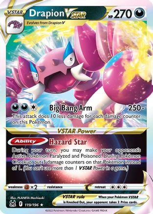 Drapion VSTAR 119/196 - Holofoil SWSH11 Lost Origin - Ultra Rare