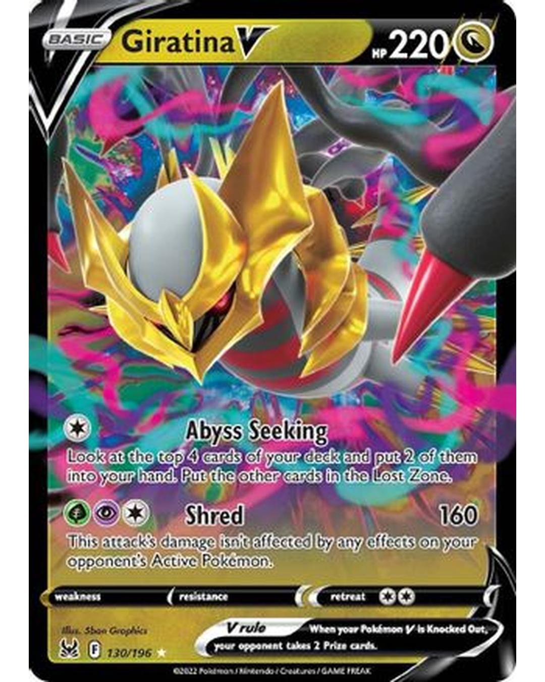 Giratina V 130/196 - Holofoil SWSH11 Lost Origin - Ultra Rare