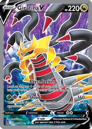 Giratina V (Full Art) 185/196 - Holofoil SWSH11 Lost Origin - Ultra Rare