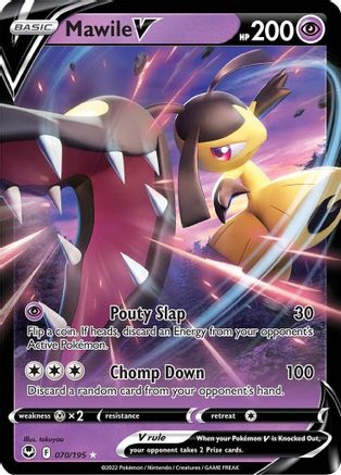 Mawile V 070/195 - Holofoil SWSH12 Silver Tempest - Ultra Rare