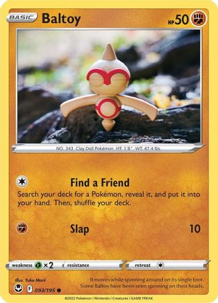 Baltoy 093/195 SWSH12 Silver Tempest - Common