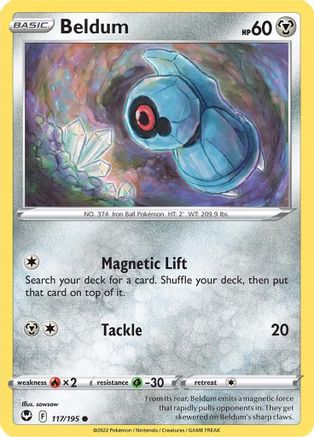 Beldum 117/195 - Reverse Holofoil SWSH12 Silver Tempest - Common