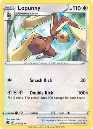 Lopunny 145/195 SWSH12 Silver Tempest - Uncommon