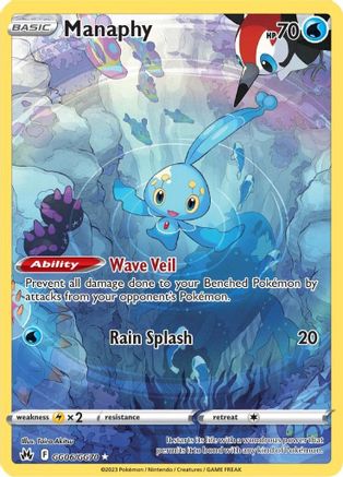 Manaphy GG06/GG70 - Holofoil Crown Zenith Galarian Gallery - Ultra Rare