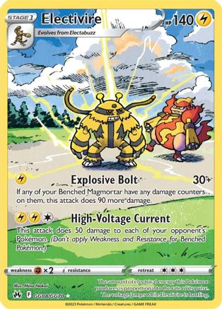 Electivire GG08/GG70 - Holofoil Crown Zenith Galarian Gallery - Ultra Rare