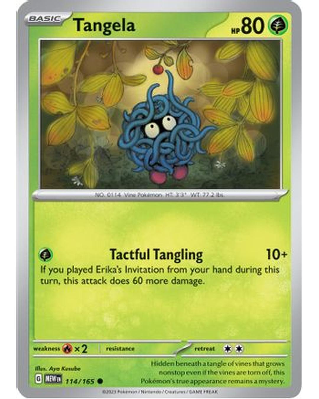 Tangela 114/165 - Reverse Holofoil SV Scarlet & Violet 151 - Common