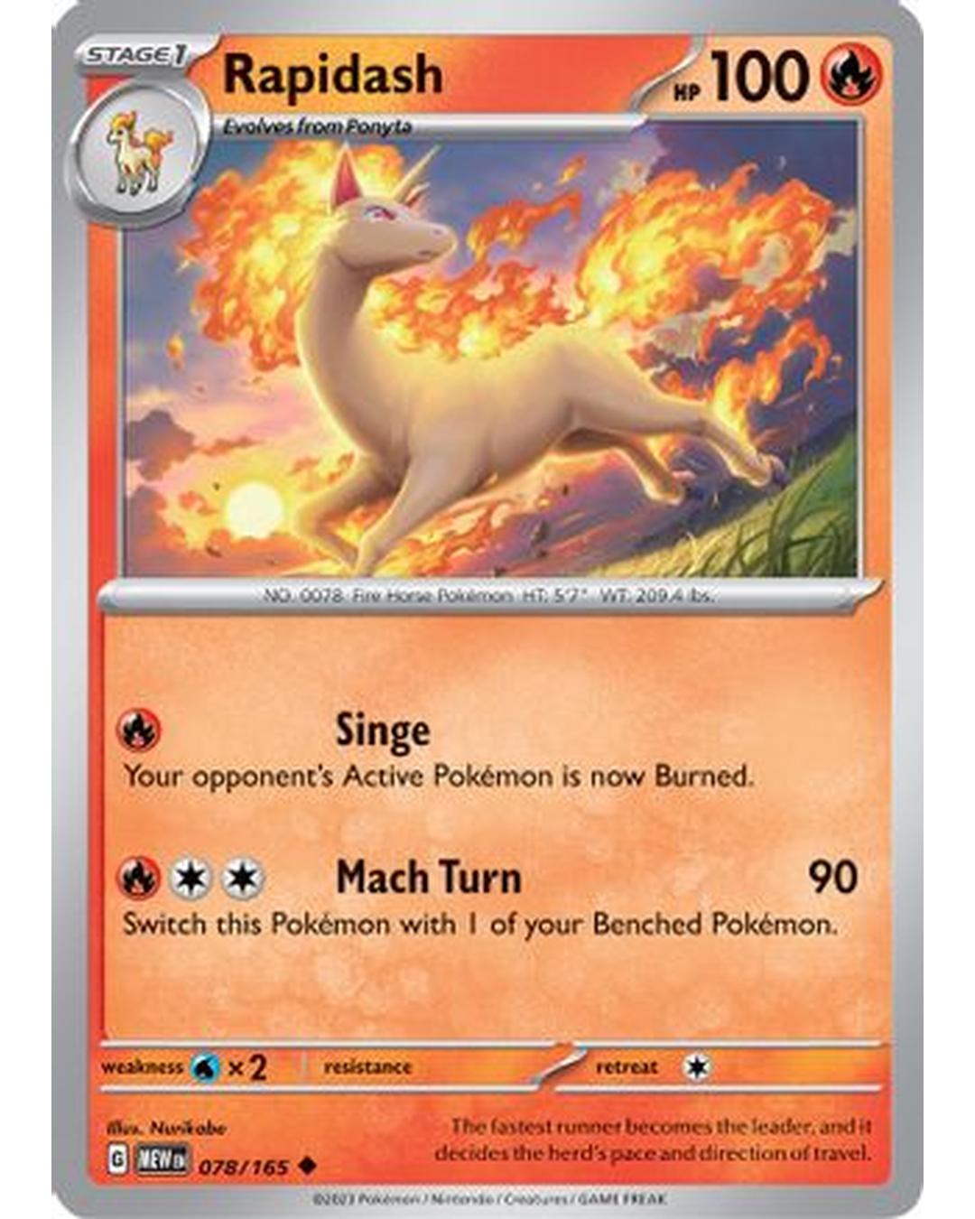 Rapidash 078/165 SV Scarlet & Violet 151 - Uncommon