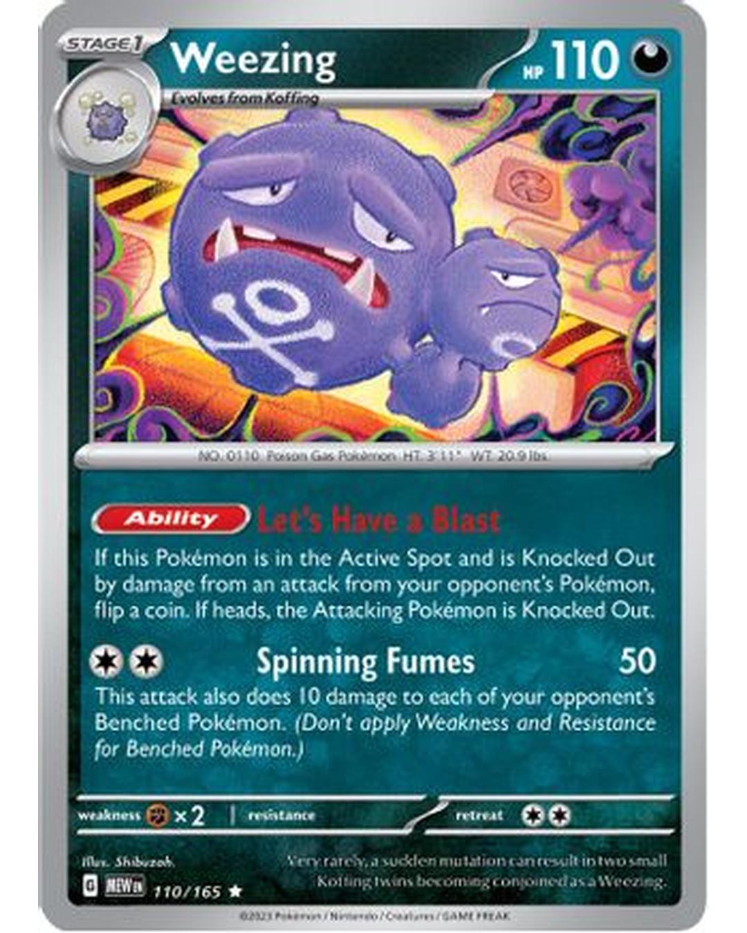 Weezing 110/165 - Holofoil SV Scarlet & Violet 151 - Rare