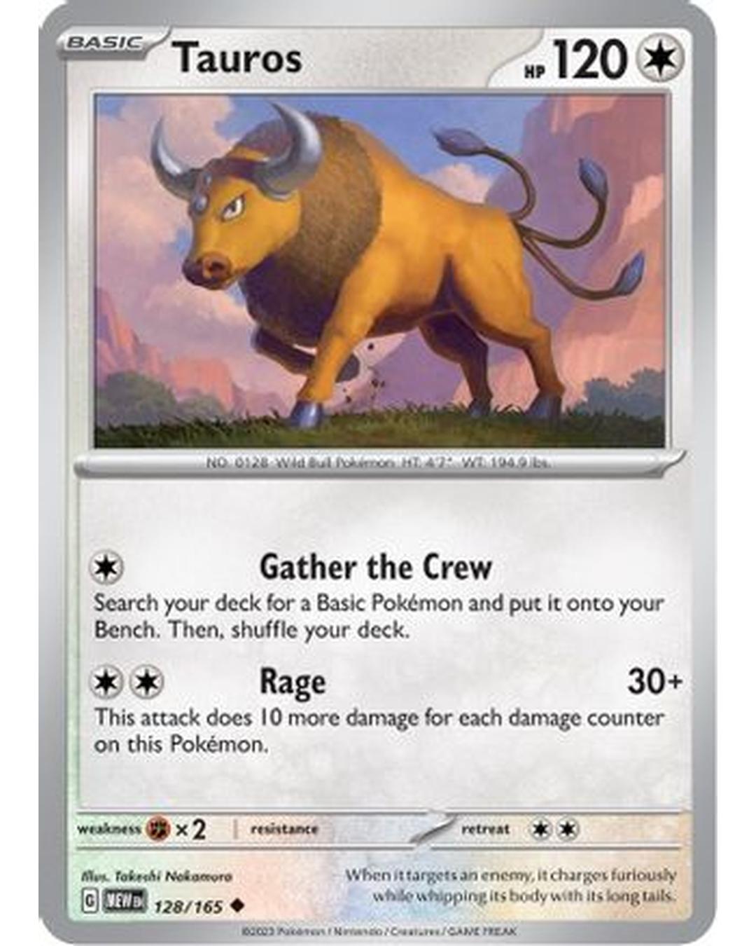 Tauros 128/165 SV Scarlet & Violet 151 - Uncommon