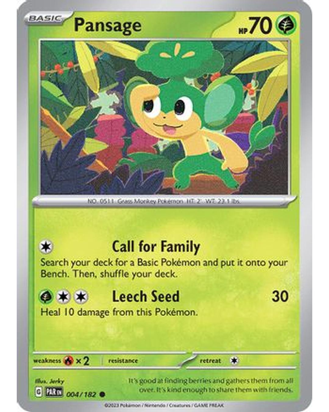 Pansage 004/182 SV04 Paradox Rift - Common