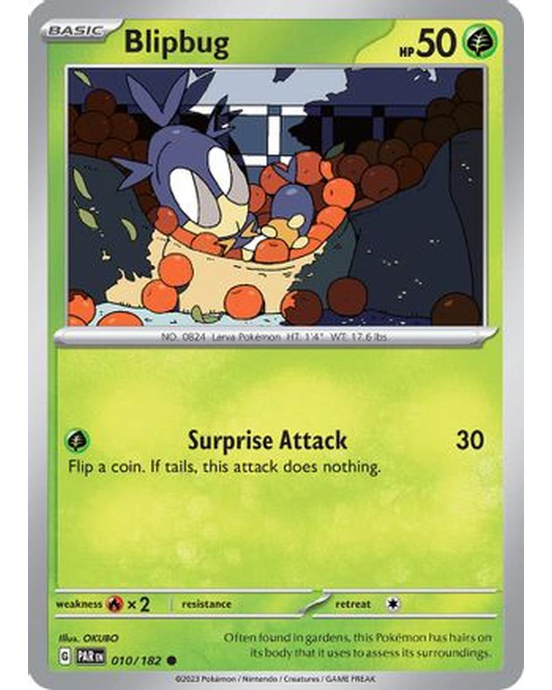 Blipbug 010/182 - Reverse Holofoil SV04 Paradox Rift - Common