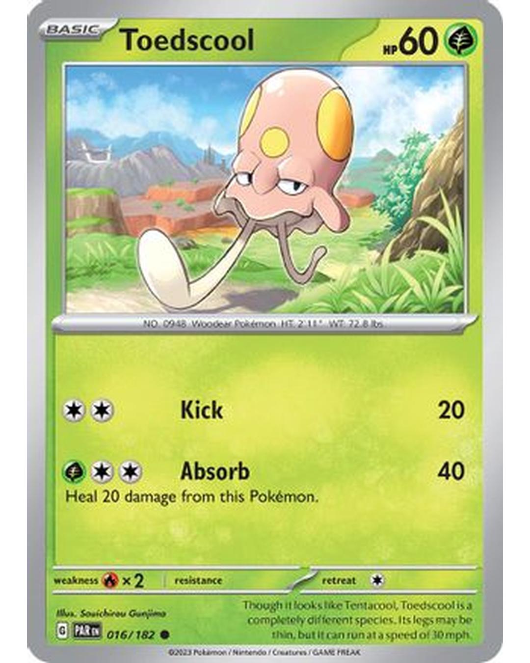 Toedscool 016/182 - Reverse Holofoil SV04 Paradox Rift - Common