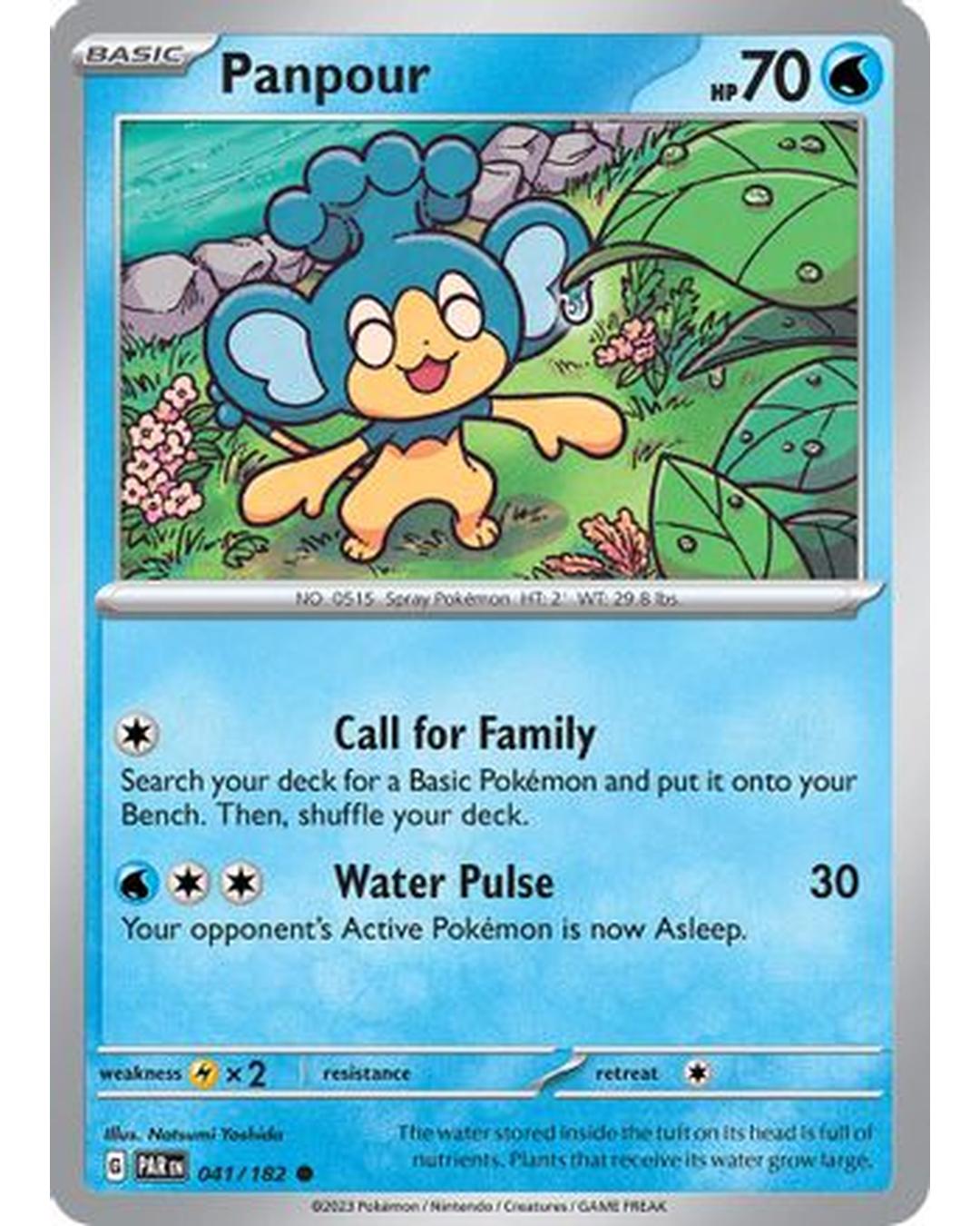 Panpour 041/182 - Reverse Holofoil SV04 Paradox Rift - Common