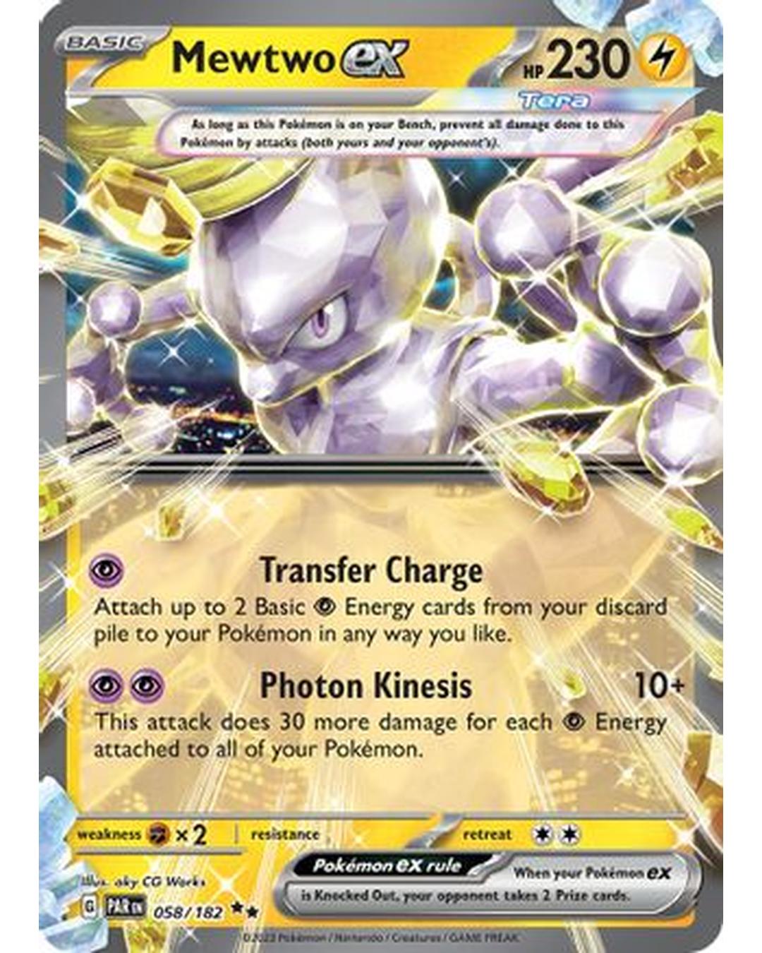 Mewtwo ex 058/182 - Holofoil SV04 Paradox Rift - Double Rare