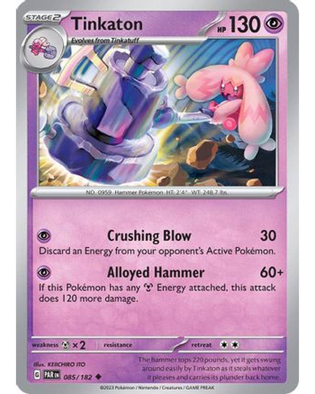 Tinkaton 085/182 - Reverse Holofoil SV04 Paradox Rift - Uncommon