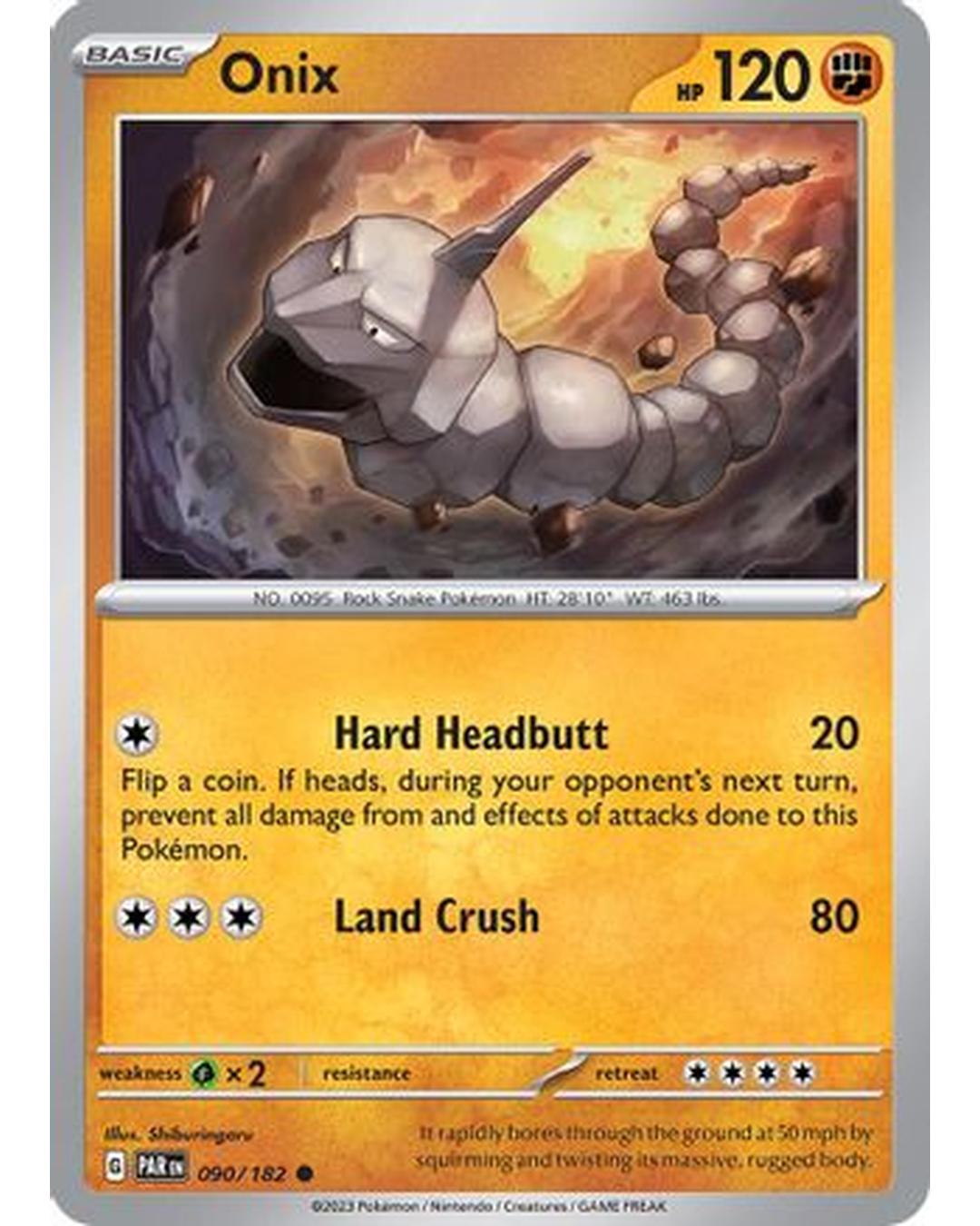 Onix 090/182 - Reverse Holofoil SV04 Paradox Rift - Common
